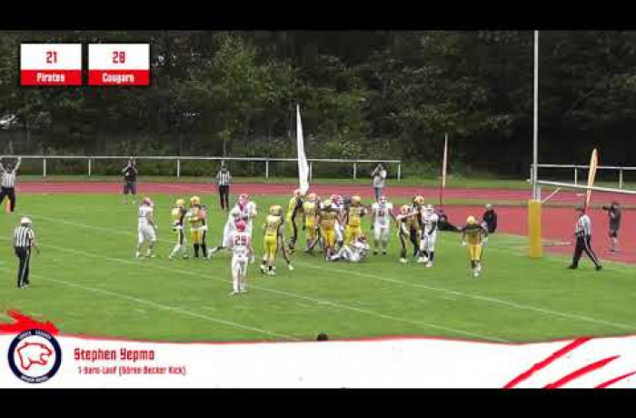 Highlights: Elmshorn Fighting Pirates - Lübeck Cougars (1. September 2019)